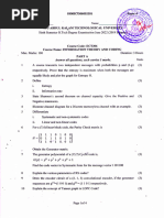 Ect306 Information Theory and Coding, June 2022