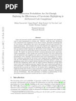 Generation Probabilities Are Not Enough: Exploring The Effectiveness of Uncertainty Highlighting in AI-Powered Code Completions