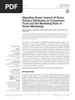 Signaling Green Impact of Green Product Attributes