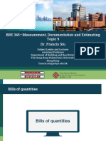 BRE 345-Measurement, Documentation and Estimating Topic 9: Dr. Francis Siu