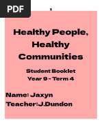 Student Booklet - Healthy People, Healthy Communities 