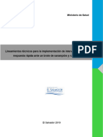 Lineamientos Técnicos para La Implementación de Intervenciones de Respuesta Rápida Ante Un Brote de Sarampión y Rubéola