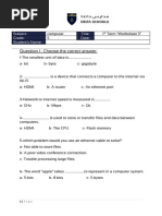 Final Sheet Grade 5 ICT English