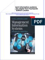 (Download PDF) Management Information Systems Managing The Digital Firm Fourteenth Edition Laudon Online Ebook All Chapter PDF