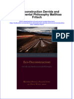 (Download PDF) Eco Deconstruction Derrida and Environmental Philosophy Matthias Fritsch Online Ebook All Chapter PDF