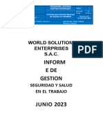 Informe Mensual de Gestion de SST Junio