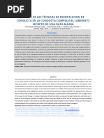 Efecto de Las Técnicas de Modificacion de Conducta en La Conducta Compleja El Laberinto Secreto de Una Rata Albina