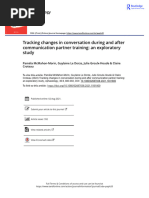 Tracking Changes in Conversation During and After Communication Partner Training An Exploratory Study