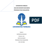 Tugas 1 Minggu 3 - Matematika Ekonomi