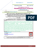 The Analytical Method Development and Va