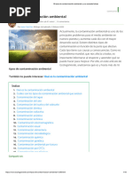 Libro Ambiente Tipos de Contaminación Ambiental y Sus Características