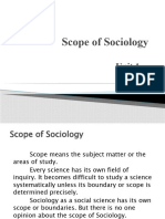 Scope of Sociology Final