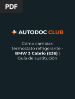 Cómo Cambiar: Termostato Refrigerante - BMW 3 Cabrio (E36) - Guía de Sustitución