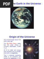 Unit 1 - The Earth in The Universe