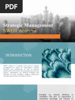 Strategic Management-SWOT Analysis