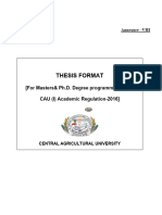 Format of Thesis