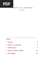 Topic 11 - Empirical Evidence