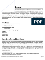 Crystal Field Theory - Handout