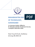 Syllabus of First Year Circuit Branches W.E.F. 2021 22