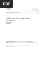 Health Literacy Best Practices in Policy Development