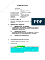 Informe Psicológico - Escalas de Inteligencia Rias