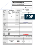 CS Form No. 212 Personal Data Sheet Revised