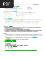 Resolucion Del Tercer Examen Del Curso de Tecnología Del Concreto Grupo B