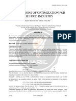 APPLICATIONS OF OPTIMIZATION FOR THE FOOD INDUSTRY Ijariie15732