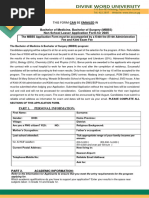 MBBS NSL 2025 Application Form Fillable