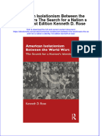 American Isolationism Between The World Wars The Search For A Nation S Identity 1St Edition Kenneth D Rose Online Ebook Texxtbook Full Chapter PDF