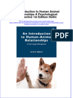 An Introduction To Human Animal Relationships A Psychological Perspective 1St Edition Hollin Online Ebook Texxtbook Full Chapter PDF