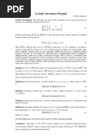 LaSalle in Variance Principle