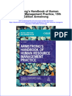 Armstrongs Handbook of Human Resource Management Practice 15Th Edition Armstrong Online Ebook Texxtbook Full Chapter PDF