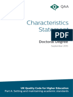 UK QAA Doctoral Degree Characteristics 15