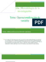 2 Hipotesis y Variables Operacionalización de Variables