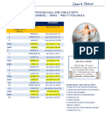 Abril Cronograma de Oracion 2024 Secundaria
