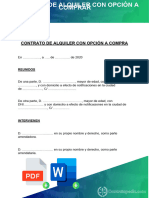 Contrato de Alquiler Con Opcion A Compra