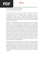 Reflexão Da Unidade Curricular de Matemática 1