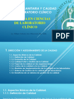 Clase #1 Regulación Sanitaria y Calidad en El Laboratorio Clínico