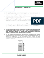 Lista de Física Ii - Hidrostática