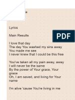 Living in Me - Praise Him - Sama Sama Lyrics