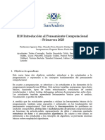 Programa - I110 Introducción Al Pensamiento Computacional - 2do Semestre 2023