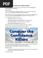 Conquering Thes Confidence Killers