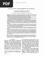 The Acoustic Characteristics of The Skull : (First Received April and in Final (Orm 6 November