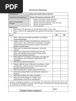 Institutional Assessment