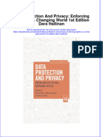 Ebook Data Protection and Privacy Enforcing Rights in A Changing World 1St Edition Dara Hallinan Online PDF All Chapter