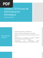 Unidad 1 - El Proceso de Administración Estratégica