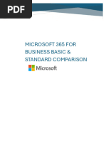 M365 Business Basic Vs Standard Comparison