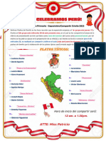 Comunicado de Fiestas Patrias 2023 - 5to Grado de Primaria