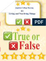 1.2.3 True or False - Living - Nonliving